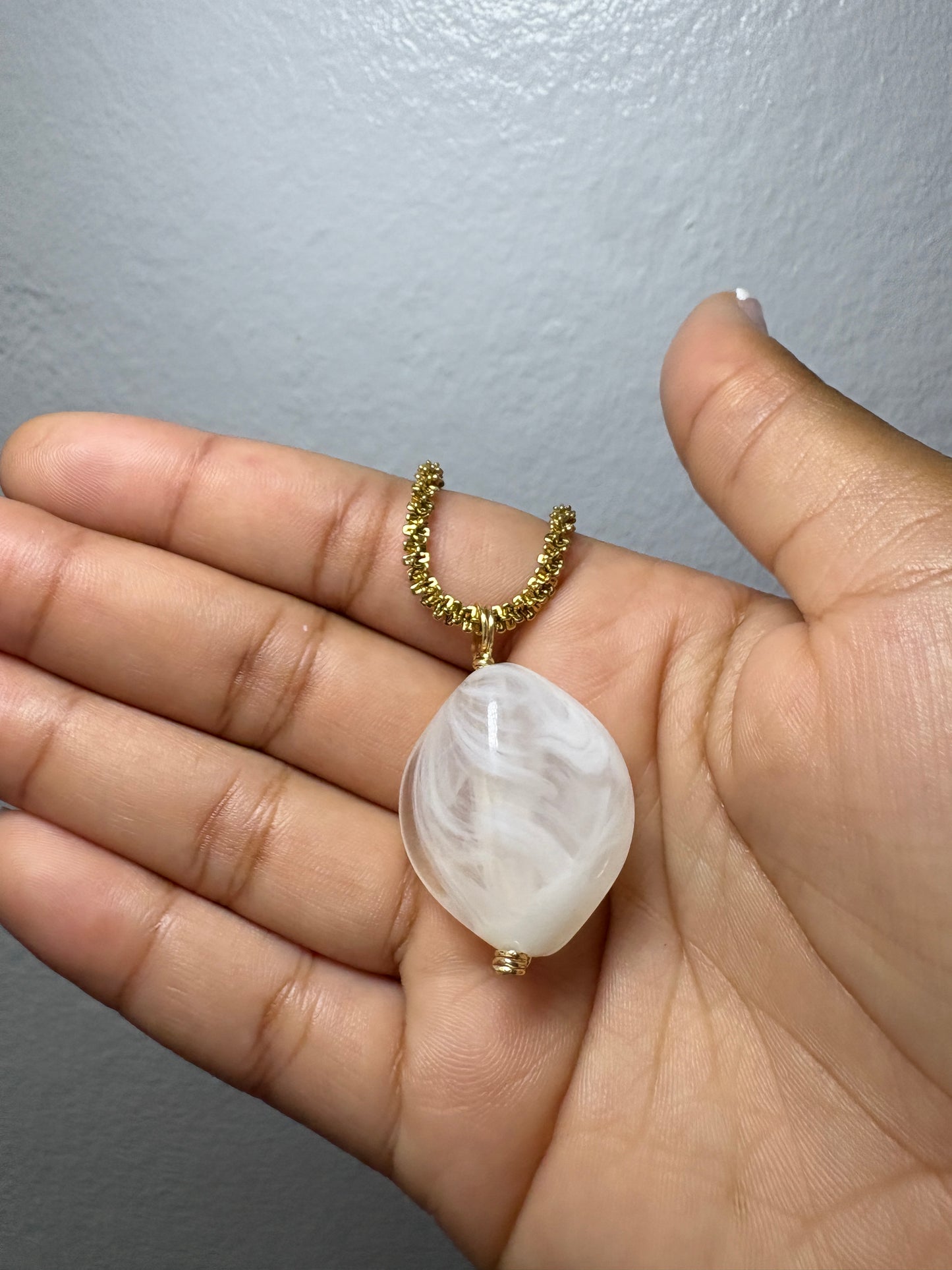 White Stone Necklace