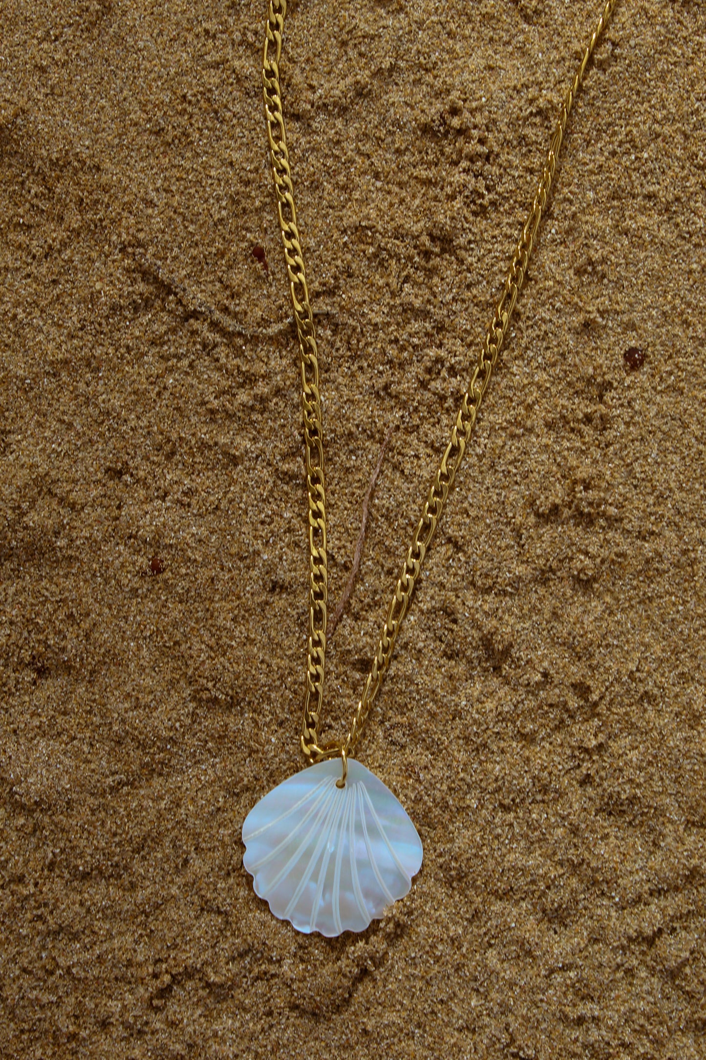 White Shell Figaro Necklace