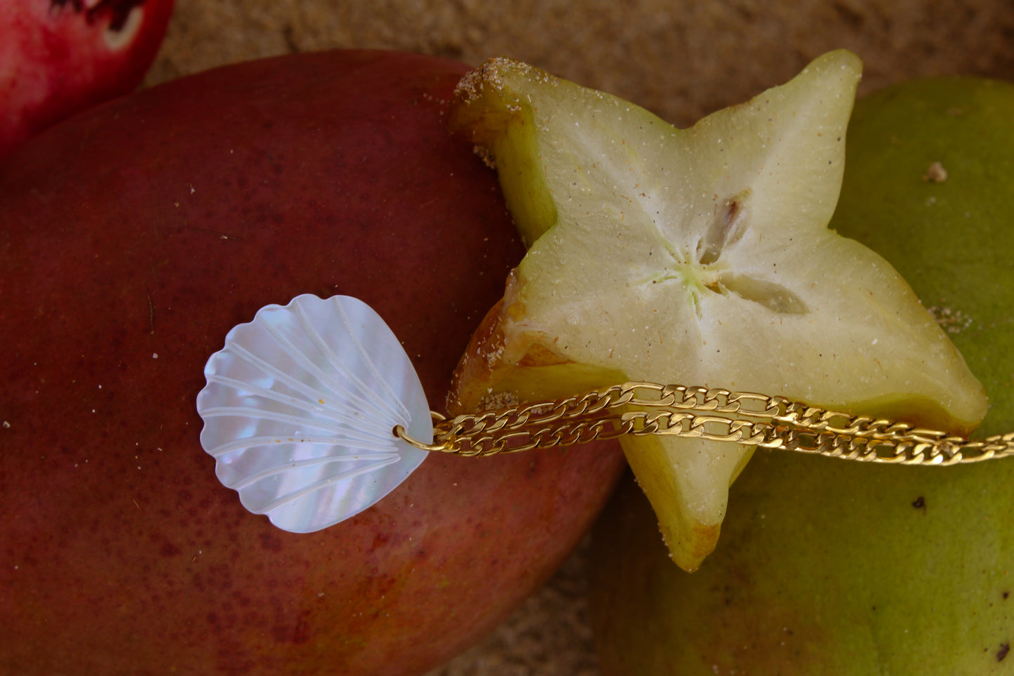 White Shell Figaro Necklace