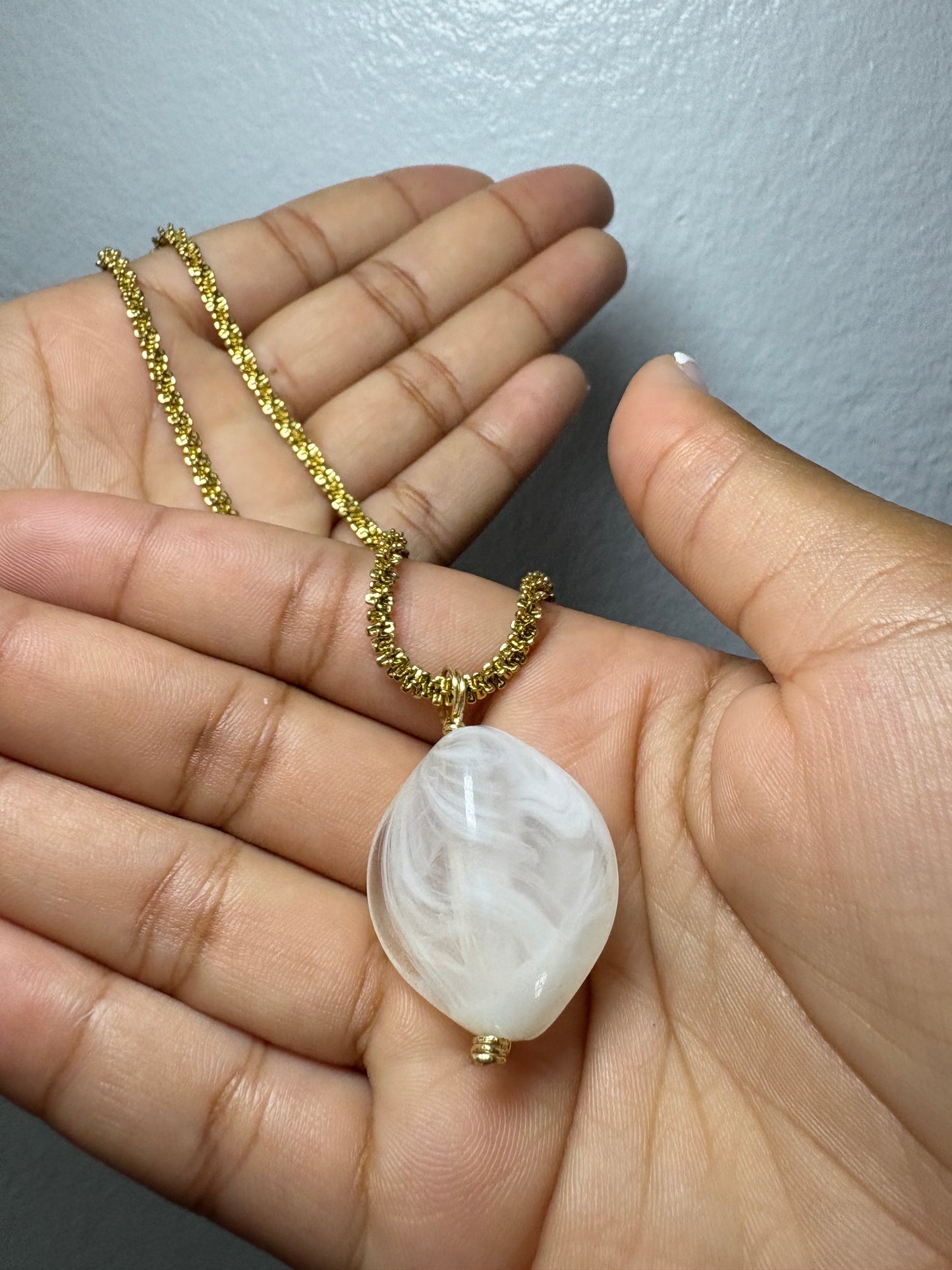 White Stone Necklace