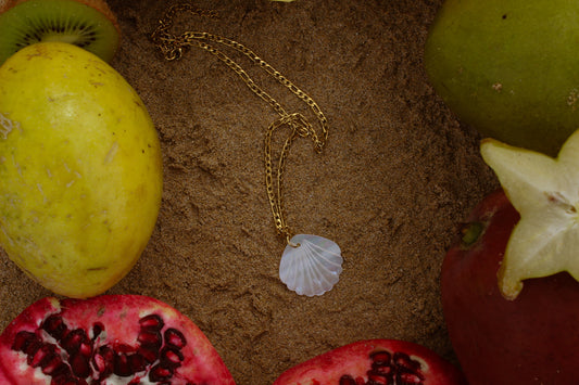 White Shell Figaro Necklace